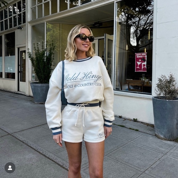 Gold Hinge Country Club Wide Band Sweat Shorts Size XS - Picture 3 of 16